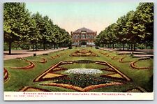 Sunken Gardens Horticultural Hall Philadelphia Pennsylvania c1900's Postcard picture