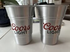 Set of 2 UCONN Aluminum Cups COORS LIGHT 24oz RARE fast ship picture