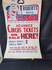 Vintage Roberts Bros Clown Circus Posters Playbills Parkersburg Wv 8 available  picture