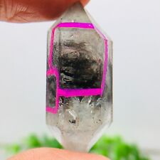 TOP Graphite  droplets Herkimer Diamond Crystal enhydro  moving quicksan 11.22G picture