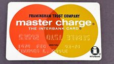 Vintage Master Charge Credit Card W ID Photo Framingham Trust Company Interbank picture