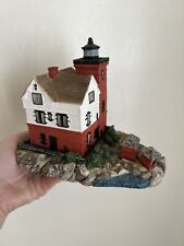 Harbour Lights Round Island Lighthouse #153.  NEW In Box. Never Displayed. 1995 picture