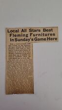 Cleveland Flemings Girl's Baseball 1927 Sandusy Men's All Stars Game Win picture