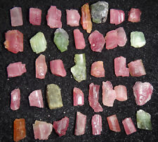 39pcs 19g Small Size Natural Watermelon Pretty Pink And Green Tourmaline Roug picture