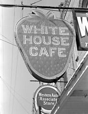 1939 White House Cafe Sign, Ponchatoula, Louisiana Old Photo 8.5