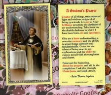St. Saint Thomas Aquinas with A Student's Prayer - Laminated Holy Card 800-6210 picture