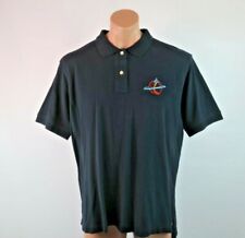 VTG NASA Spaceship Rocket Land's End Polo Rugby Womens Shirt Size XL Space picture