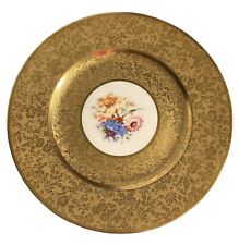 Vtg Royal Bavarian Hutschenreuther Selb Bavaria Gold Encrusted Dinner Plate 11” picture