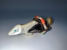 Native American Navajo Carved Mother Of Pearl Fox Fetish By Herbert Davis (d.) picture