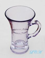 Antique SIMPSON SPRING NERVE TONIC original Sun Color AMETHYST advertising mug picture