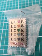 Vtg NOS 1984 Love Usps 20 Cent Stamp Silver Tone Lapel Pin picture