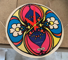 This Peter Max GE wall clock, psychadelic art designed for black light  picture