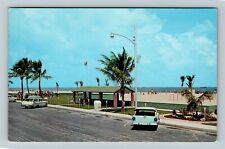 Riviera Beach FL-Florida, View Beach & Shelter c1962 Vintage Postcard picture