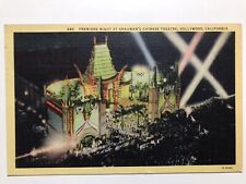 1943 Premier Night Grauman’s Chinese Theatre Hollywood California Postcard picture