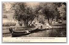 c1905 Postcard Canoes Lake Washington Denny-Blaine Park Seattle Washington picture