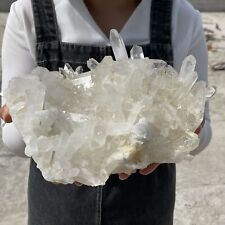 7.9LB Natural Clear Quartz Cluster Crystal Mineral Point Healing TQS9281 picture