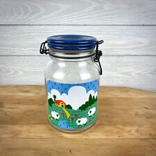 1982 Blue Country Farm Canister, Anchor Hocking, Nina  picture