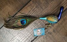 Old World Christmas OWC Magnificent Peacock Clip-On Glass Ornament w/Flaw picture