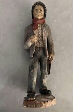 Hand Carved Wood Statue France French Man Figurine Vintage SIC picture