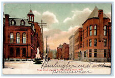 1907 Tioga Street Showing Masonic Temple Ithaca New York NY RPO Postcard picture