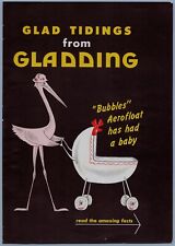Gladding Fishing Line 1954 Stork Baby Carriage Print Ad Flyer N.Y. picture