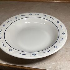Longaberger Pottery Woven Traditions 12” Round Large Pasta Bowl Heritage Blue picture