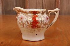 Vintage White Red and Gold Porcelain Creamer Made In Japan picture