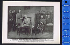Lee Surrender at Appomattox & Election of President Rutherford Hayes-1899 Print picture