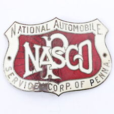 NASCO National Automobile Penna Service Metal Car Emblem Badge 4.25