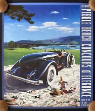 SIGNED 1993 Pebble Beach Concours Poster 1931 CADILLAC Pininfarina Nicola Wood picture