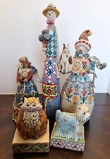 Jim Shore Heartwood Creek Lot of 5 Winter, Cats, Dog Figurines Vintage '02-'04 picture