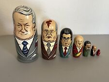 Russian President Nesting Dolls Set of 7 Soviet Leaders Matryoshka 9.5” Tall picture