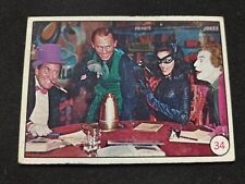 1966 Topps Batman Bat Laffs Card # 34 Penguin, Riddler, Catwoman & Joker (VG) picture