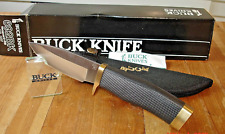 NIB BUCK KNIFE 692 192 VANGUARD 420HC BLADE BLACK RUBBER HANDLE NYLON SHEATH 691 picture