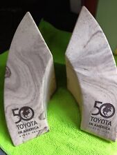 Toyota in America Since 1957 50th Anniversary Bookends Made in USA Unique Design picture