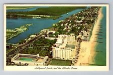 Hollywood FL-Florida, Hollywood Beach, Atlantic Ocean, Vintage Souvenir Postcard picture