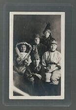 RPPC Halloween Five Young Women Dressed in Costumes Baseball Player Wizard picture