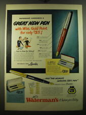 1950 Waterman's Leader and Crusader Pens Ad - Waterman's announces picture