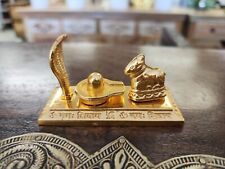 Metal  1.75  inches Height Nandi With Shivling Hindu Idol Usa Seller Fast Ship picture
