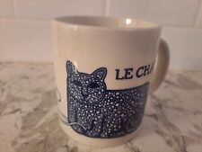 Vintage 1978 Taylor & Ng  Le Chat  Blue Cat  With Mouse Yarn Mug picture