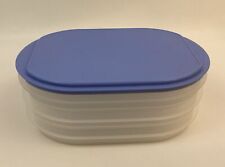 Tupperware Fridge Stackables Set Deli Keeper Meat Cheese #5102 Blue picture