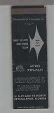 Matchbook Cover Crystal Lodge Crystal River, FL picture