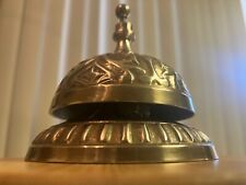 Desk Bell Brass Hotel Lobby Service Counter Antique Victorian Style VERY GOOD picture