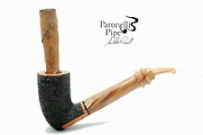 Brand new briar tuscany cigar pipe PARONELLI rusticated handmade picture