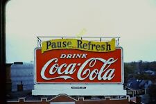 1954 Coca-Cola Billboard Sign 35mm Slide~Kodachrome Red Border 