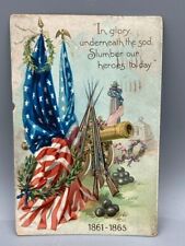 Antique 1908 TUCK Decoration Day Postcard #107 Civil War Memorial picture