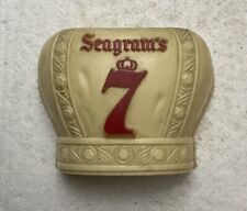 VINTAGE SEAGRAM'S 7 CROWN WHISKEY NAPKIN - SWIZZLE STICK HOLDER for MAN CAVE BAR picture