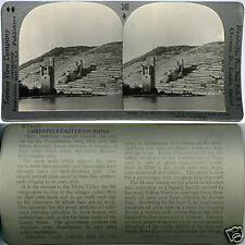 Keystone Stereoview Ehrenfels Castle on Rhine, Germany of 600/1200 Card Set #340 picture