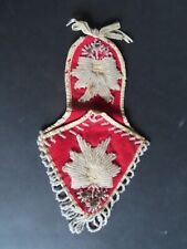 Vintage Antique Iroquois Mohawk Native American Hand Beaded Souvenir Wall Pocket picture