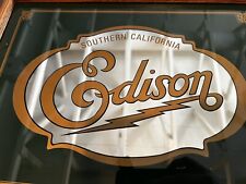 Vintage Southern California Edison 1928-1963 Logo wall Mirror. Extremely Rare picture